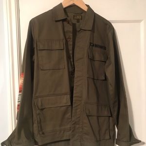 Loser Machine Olive Work Overshirt/Military  sz M